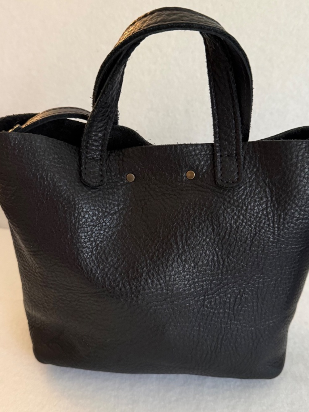 EUC Portland Leather Goods PLG Pebbled Black Mini Crossbody Classic - Picture 3 of 14